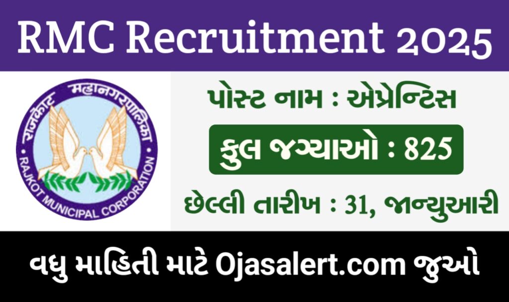 RMC Apprentice Vacancy 2025: Apply Now for 825 Vacancies